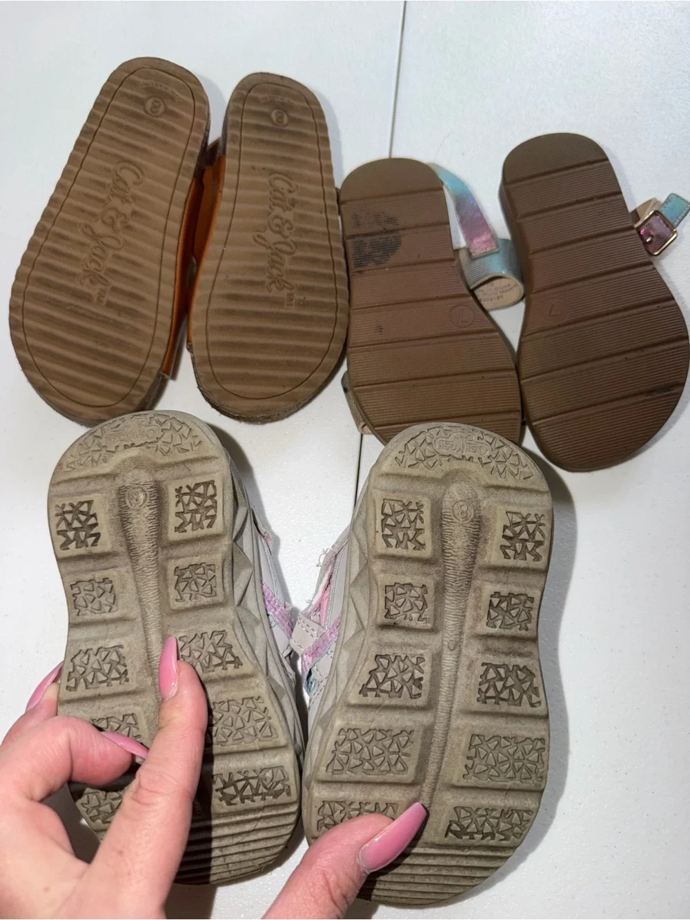 Toddler Girls Shoe Lot Sizes 7 & 8 | Cat & Jack + OshKosh B'gosh Sandals